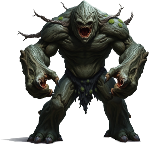 Bark Golem, a construct of the Haunted Grove.